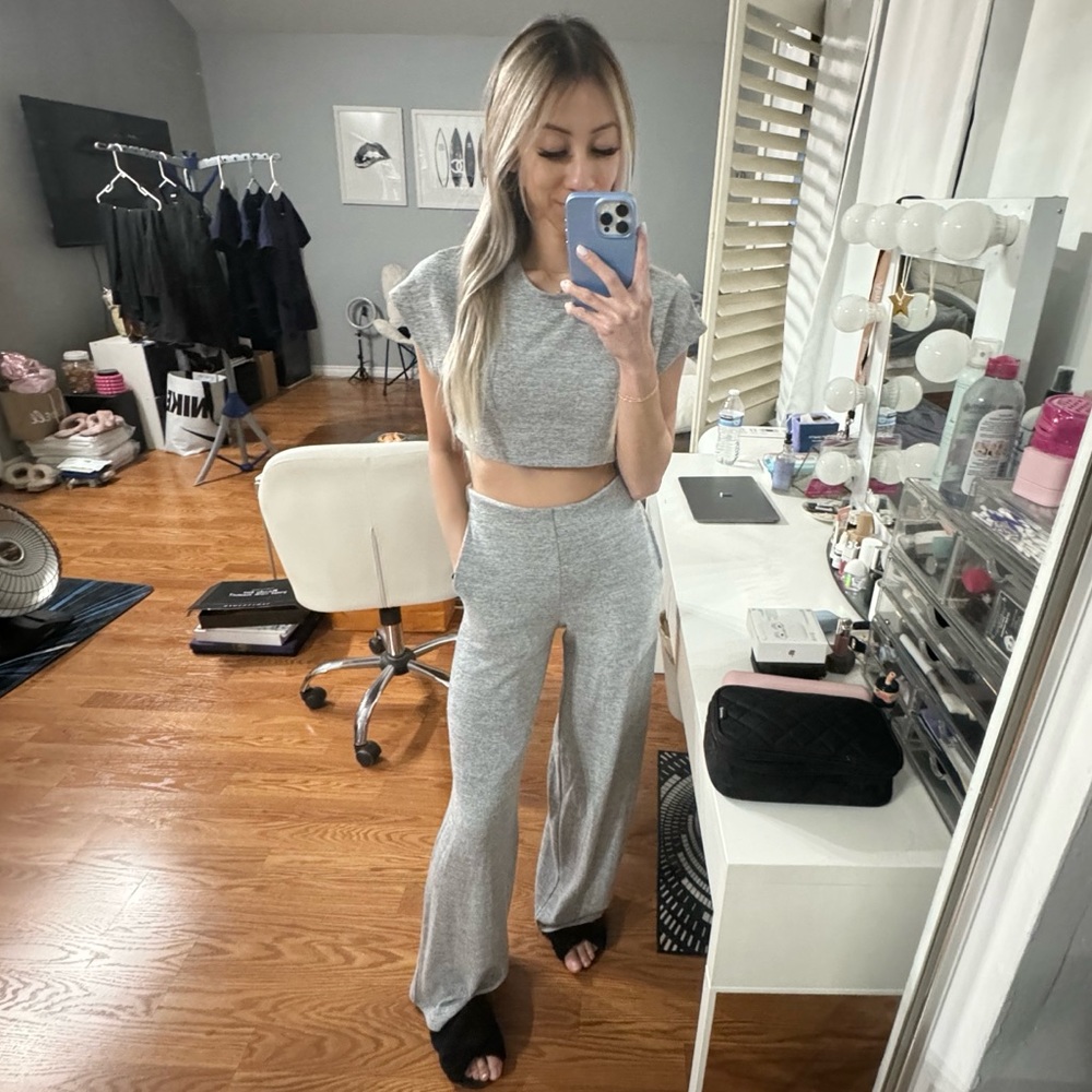 2 Piece Heather Grey Set